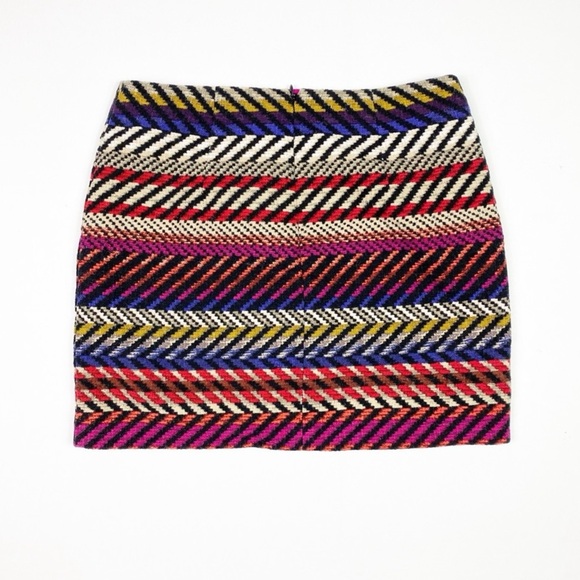 Trina Turk💗Rico Multi-Colored Striped Textured High Rise Mini Skirt 2 NWT - Picture 3 of 6